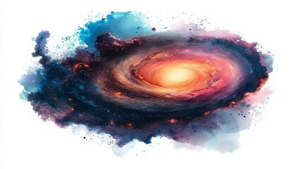 Wall Mural - the cosmos is illustrated as a dark blue black galaxy isolated on a transparent background, symboliz