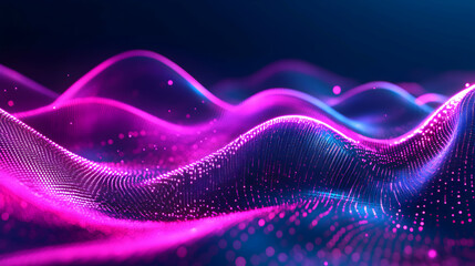 Enigmatic glowing particle wave formation for futuristic concepts and dynamic backgrounds