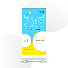 Wall Mural - stylish vertical rollup standee cover banner for business marketing