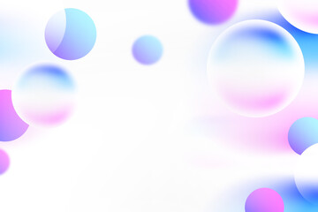 Wall Mural - Abstract geometric circle gradient soft light pastel blue and purple bokeh background design for Graphic Business technology digital illustration web template backdrop desktop wallpaper bubbles banner