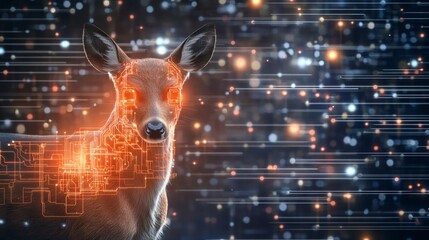 The Cybernetic Deer: A Vision of Nature Merged with Advanced Technology