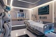 © Kateryna - Futuristic hospital room featuring a humanoid robot assisting with patient care