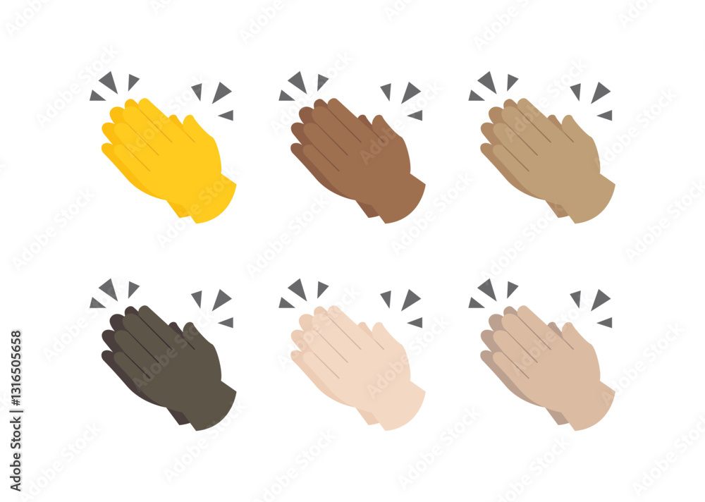 Claping Hand Reference hands clapping clap vector symbol sign illustration icon hand Stock ...