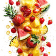 © Png Pixal Bank - Fruit and Pineapple Watermelon Strawberry Salad Isolated on Transparent Background