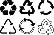 © MDMASUD - Recycle signs. Recycle arrow collection. Recycling icon set. Vector illustration
