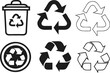 © MDMASUD - Recycle signs. Recycle arrow collection. Recycling icon set. Vector illustration