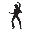 © Vectorhub - Bouncy House Dancer silhouette, full of life and rhythm - Dance illustration - Minimalist Dance vector - Profession silhouette
