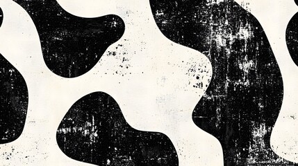 Leinwandbilder - Stunning abstract painting featuring captivating fluid patterns dynamic textures and a striking monochrome color palette  This contemporary modern artwork evokes a sense of mystery and intrigue