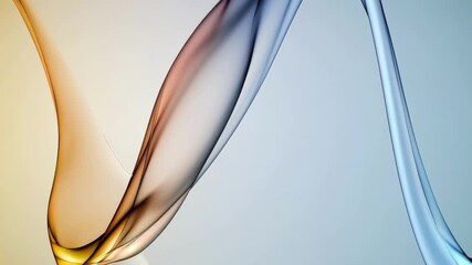 Poster - Abstract digital waves in orange and blue hues, modern art concept