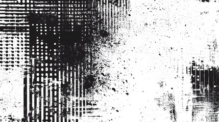 Leinwandbilder - This striking abstract image features a captivating blend of dynamic textures bold geometric patterns and dramatic monochrome contrasts