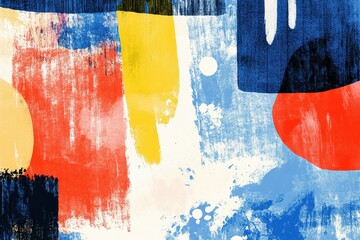 Wall Mural - colorful abstract painting using brushstrokes of varying shapes and hues