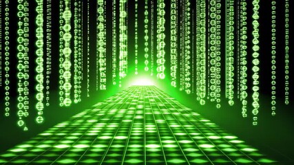 Wall Mural - futuristic digital network background