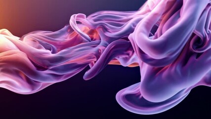 Poster - Abstract purple and pink swirling fabric on dark background. Artistic motion concept