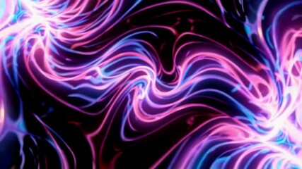 Leinwandbilder - Abstract neon light swirls in vibrant colors. Futuristic and digital art concept