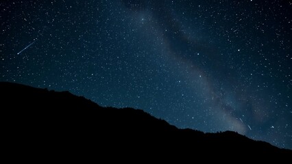 Wall Mural - perseid meteor shower showcases a spectacular display of shooting stars abundant celestial fragments