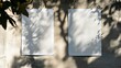 © Touch - Professional Close-up of Two White Posters Glued Side by Side for Marketing Display