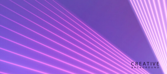 Leinwandbilder - Abstract vector background of bright purple neon lines. Hi-tech design for illustrations, banners, backgrounds, web design, game interfaces, invitations.