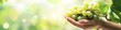 © loran4a - grape in Hands. Ecology concept. Nature Background