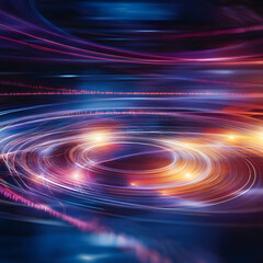 Wall Mural - A colorful, swirling pattern of light and dark blue and purple colors