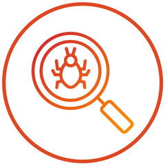 Vector Design Bug Search Icon Style