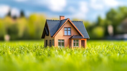Fototapete - create prompts for stock photos related to real estate concept business, home insurance and real est