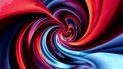 Poster - Vibrant abstract swirl in red and blue hues, dynamic energy. Art and design concept