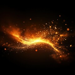 Wall Mural - Abstract Fiery Stream on Dark Background