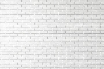 Wall Mural - textured white brick wall background.