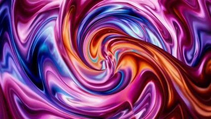 Poster - Abstract vibrant swirl in shades of pink, blue, and orange. Modern art concept