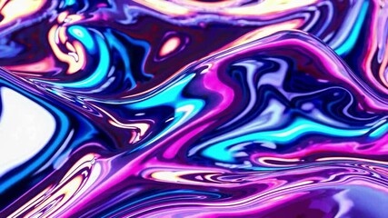 Poster - Colorful abstract flowing liquid art with vibrant hues. Modern digital design concept
