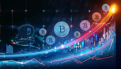binary code background loop AI crypto 2025