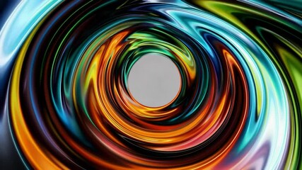 Poster - Abstract spiral pattern with vibrant colors, swirling effect. Creative digital art concept