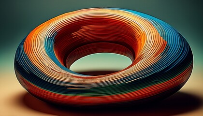 torus shaped objects displaying textural contrast