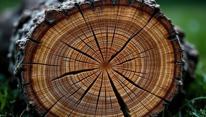 Wall Mural - dense and heavy wooden tree trunk with visible knots, wood, timber, knot