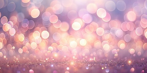 Poster - Sparkling Abstract Background with a Soft Purple and Pink Gradient Featuring a Blurred Bokeh Effect and Glittering Texture