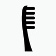 © sahenur89 - very simple flat and minimalist Toothbrush Head silhouette in black on a white background