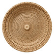 © Ann - Close-up view of basketry plate isolated on a white background.