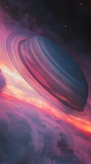 Wall Mural - 37. a newly discovered gas giant with colorful clouds swirling in hypnotic patterns around its core