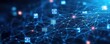 © Darren - Blue technology background with network connections and digital data transfer gradient background with simple shapes.