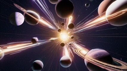 Wall Mural - exploration of planetary formation and cosmic phenomena in deep space