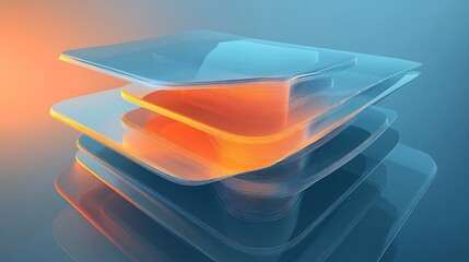 Leinwandbilder - Abstract rendering of Six Sigma methodology featuring layered shapes symbolizing quality control process improvement