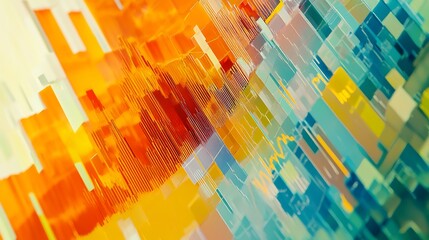 Aufkleber - Abstract visualization of GDP featuring layered geometric chart symbolizing economic growth output trends
