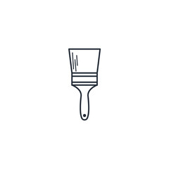 Aufkleber - Paintbrush icon symbol vector sign isolated on white background illustration for graphic and web design