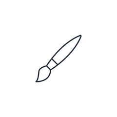 Aufkleber - Paintbrush icon symbol vector sign isolated on white background illustration for graphic and web design