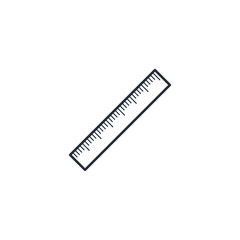 Aufkleber - Ruler icon symbol vector sign isolated on white background illustration for graphic and web design