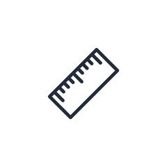 Aufkleber - Ruler icon symbol vector sign isolated on white background illustration for graphic and web design