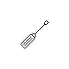 Aufkleber - Screwdriver icon symbol vector sign isolated on white background illustration for graphic and web design