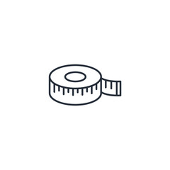 Aufkleber - Tape Measure icon symbol vector sign isolated on white background illustration for graphic and web design