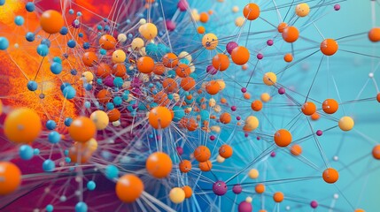 Leinwandbilder - Artistic rendering of business intelligence featuring symbolic node abstract pathways representing integrated decisionmaking systems