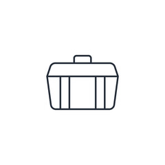 Aufkleber - Toolbox icon symbol vector sign isolated on white background illustration for graphic and web design